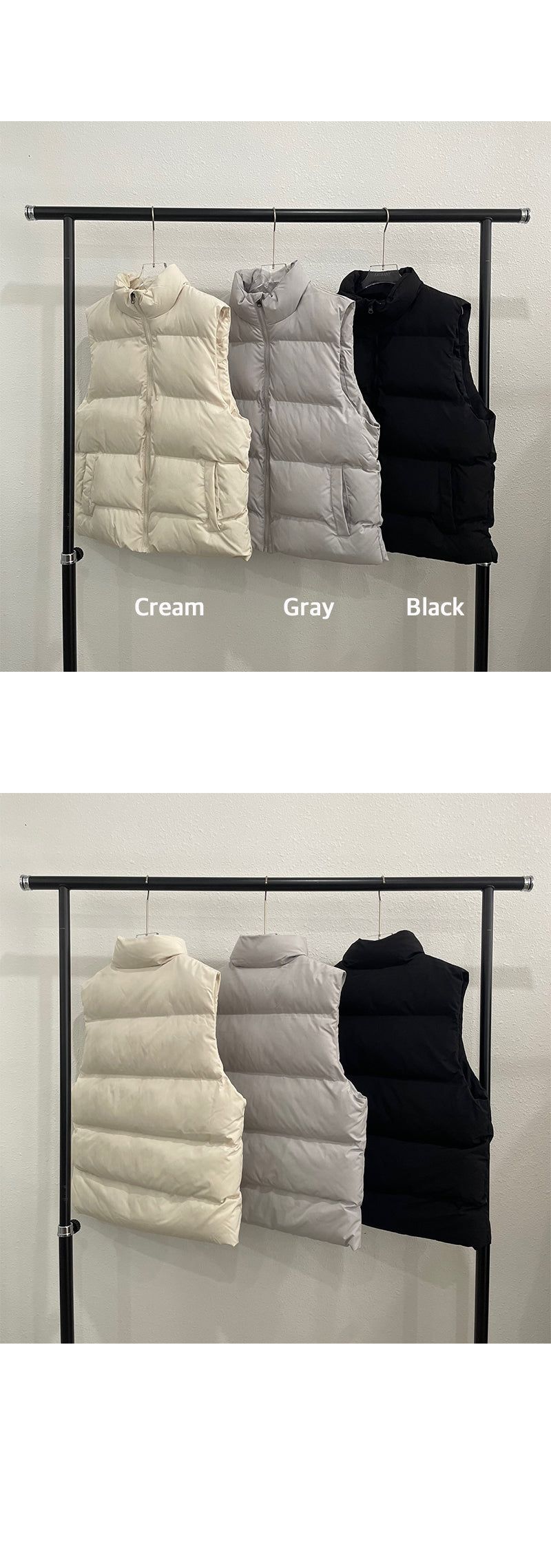  [F/W] Basic padding vest(3color)