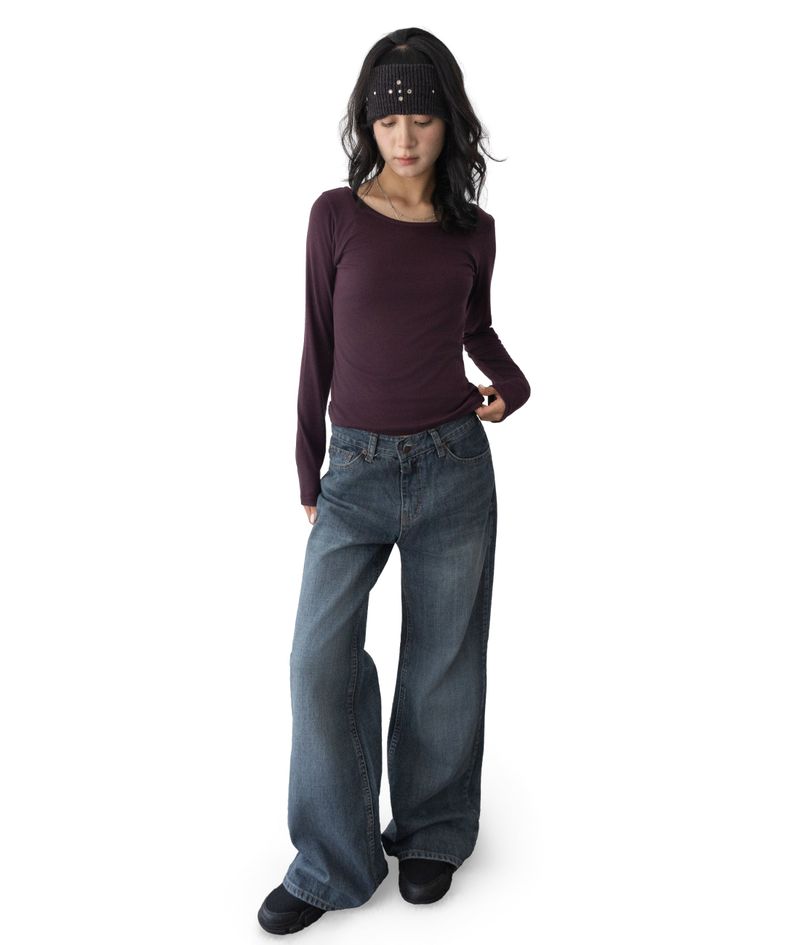 Duo U-Neck Long Sleeve T-Shirt