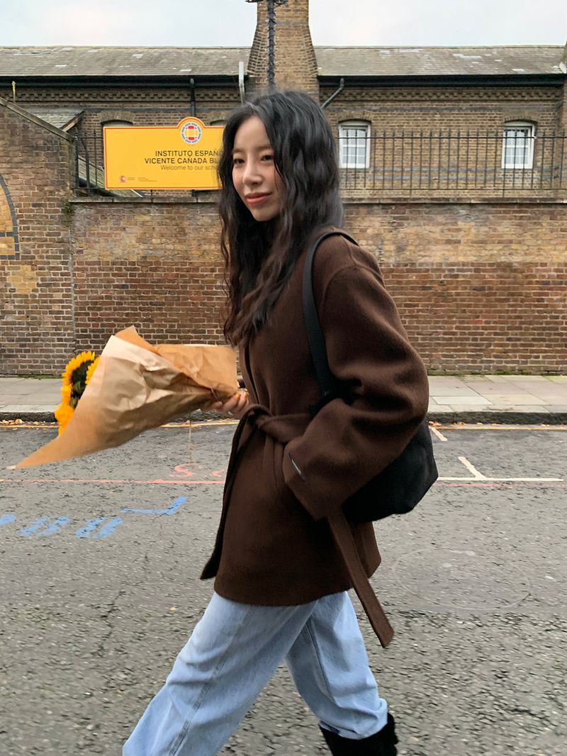 [MADE] reelfi high neck wool bouquet handmade coat