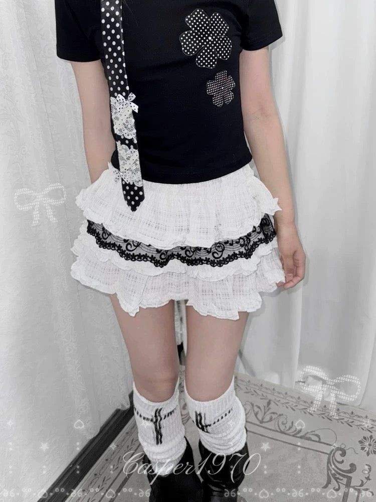 Lace Multi-Tiered Skirt