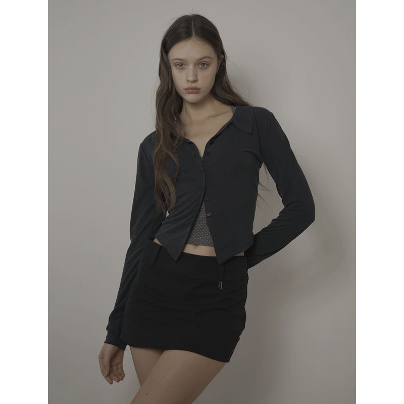 PALIN SEE-THROUGH SHIRT-WASHED BLACK