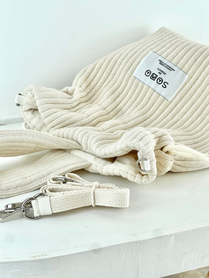 Ribbed fabric New string mini bag