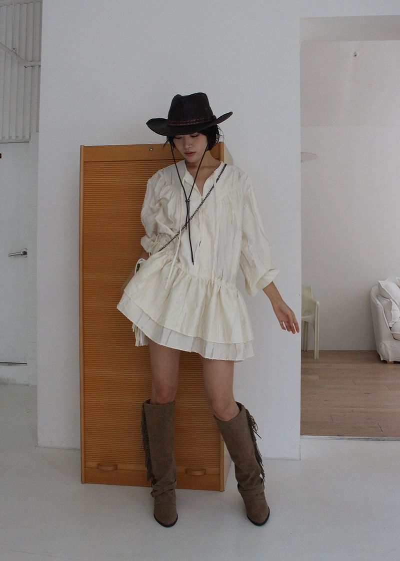FRINGE SUEDE LONG BOOTS