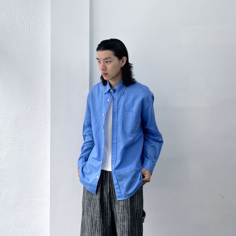 Drop-Shoulder Solid Shirt