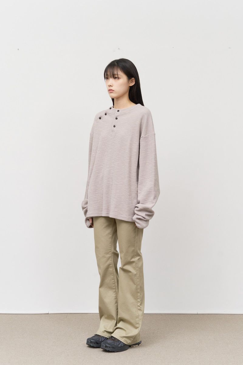 トフィヘンリーネック長袖Tシャツ