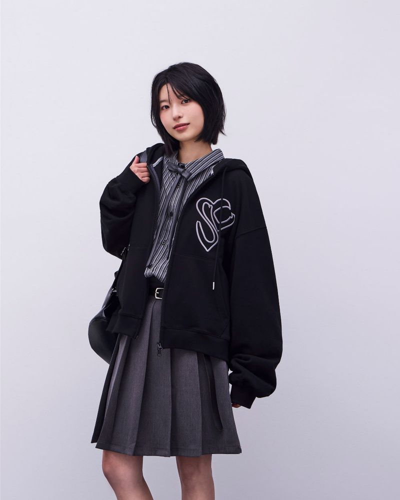 26SS★ Rubber Stitch Hood Zip-Up