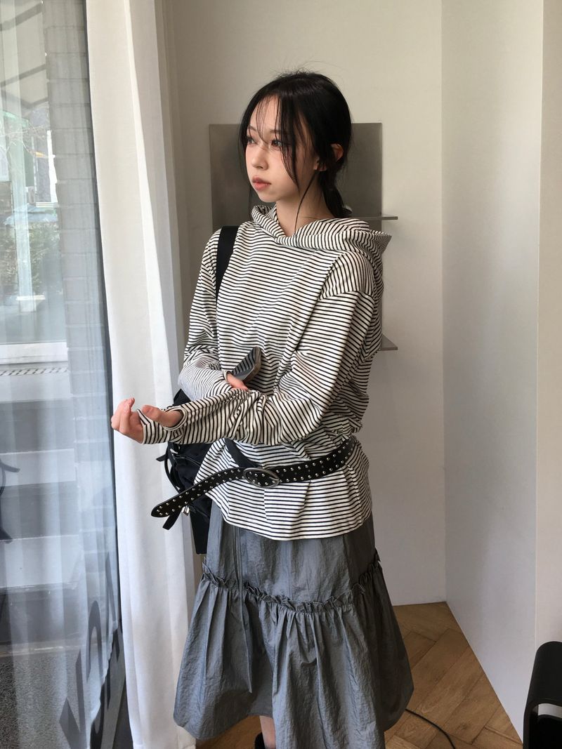 RITCORE(リットコア)の「Ben Stripe Fingerhole Hoodie (3c)(Tops)」