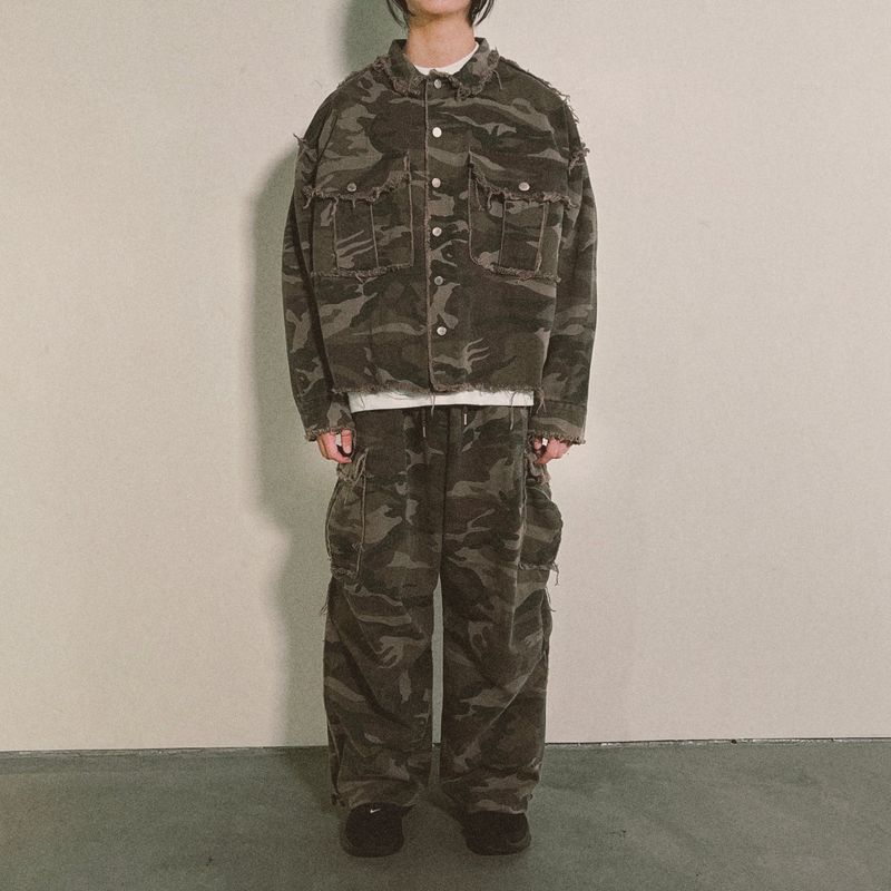 grunge camouflage jacket_khaki