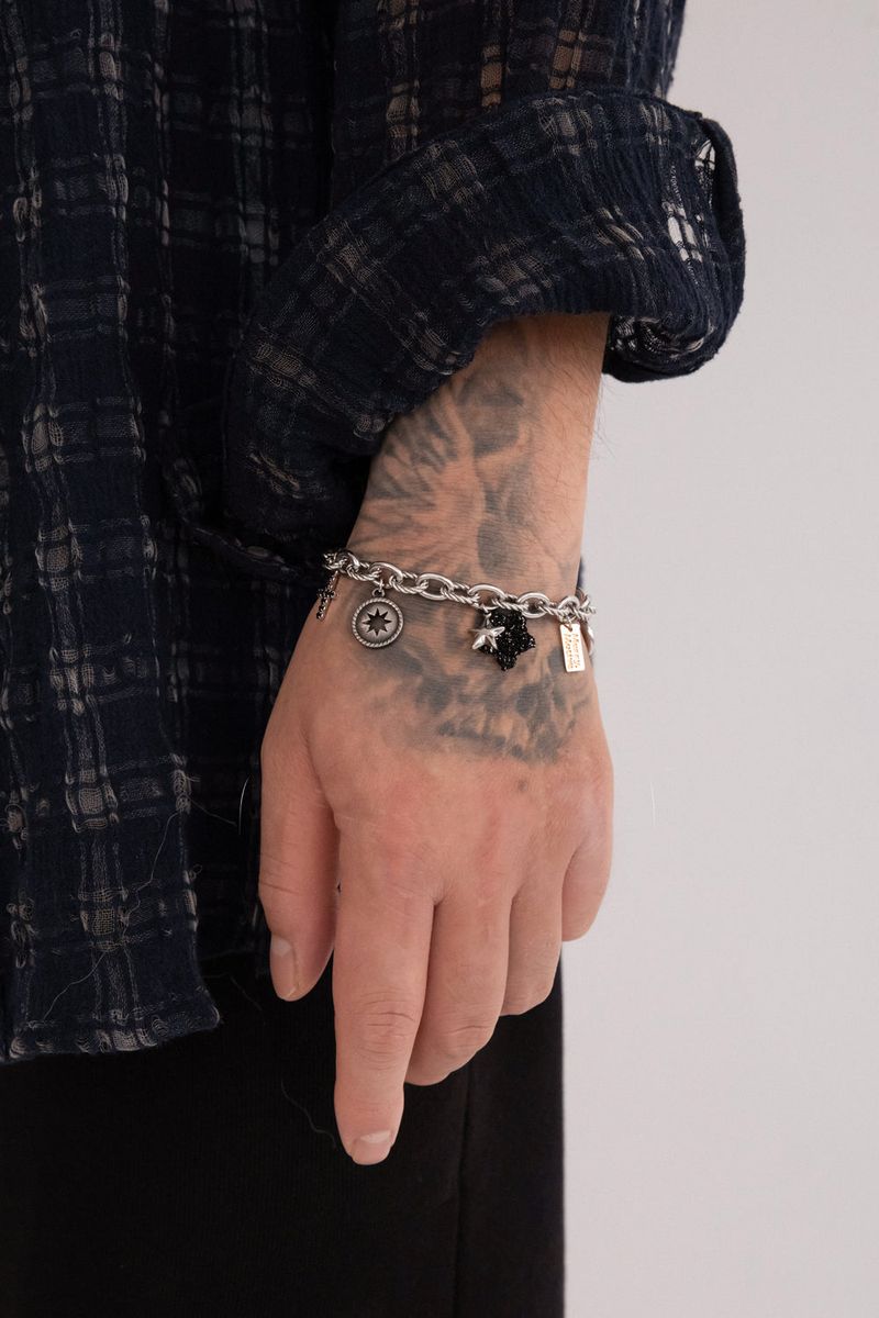 [Unisex] Unique pendant with bold chain bracelet