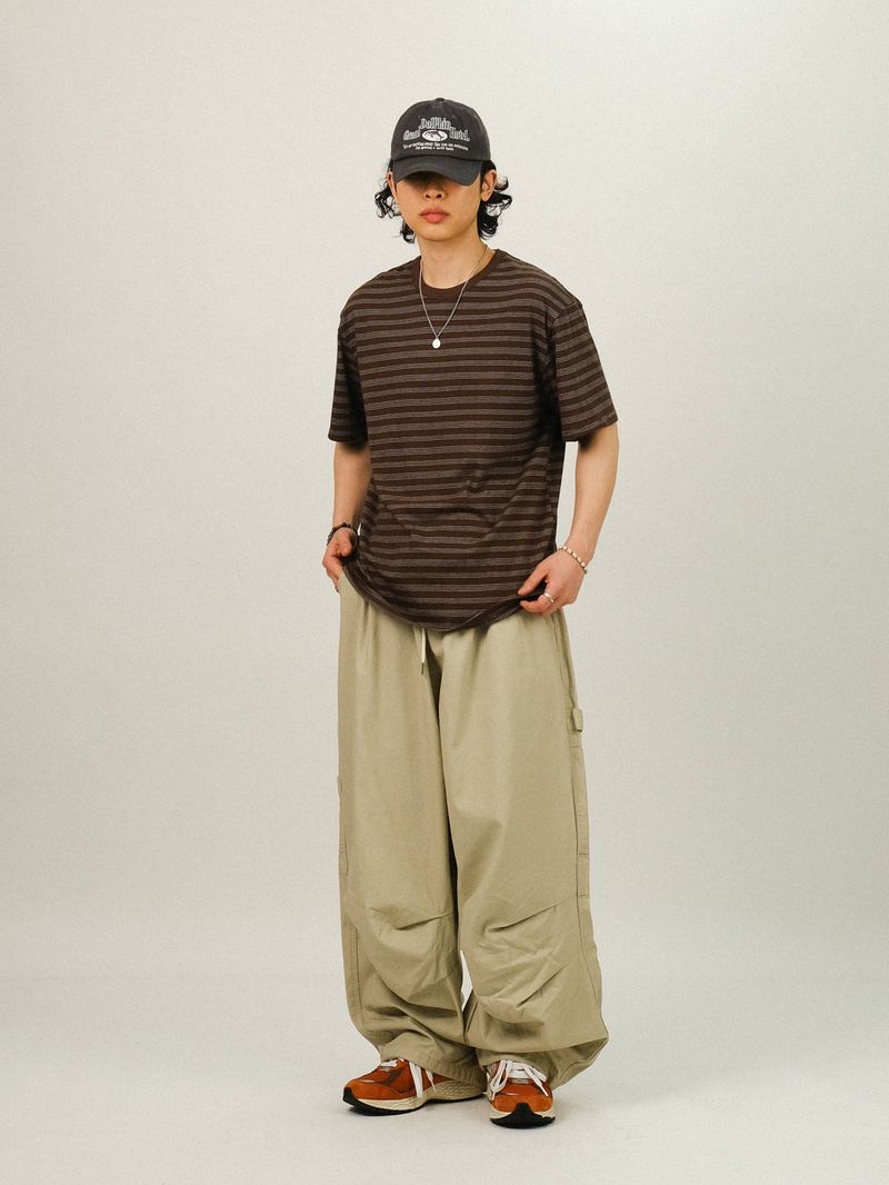 EN Rip-stop Carpenter Banding Parachute Pants
