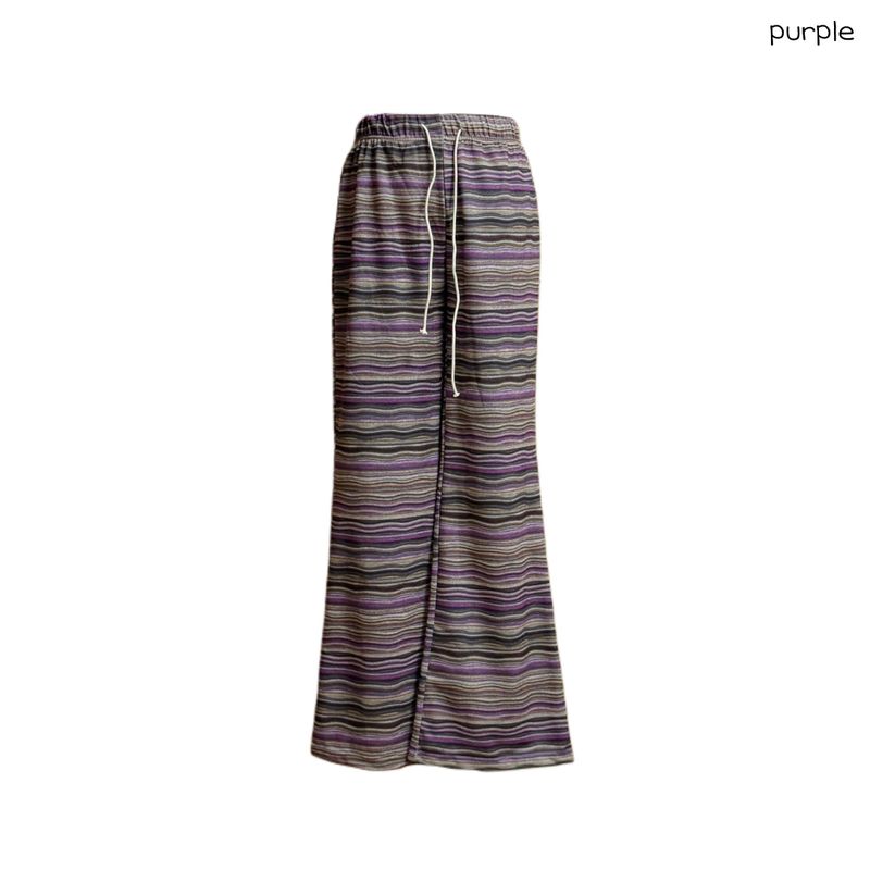 (2color) Wave Stripe Bootcut Knit Pants