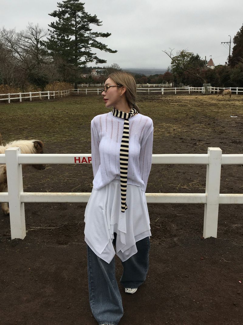 Peanut Stripe Muffler (3c)
