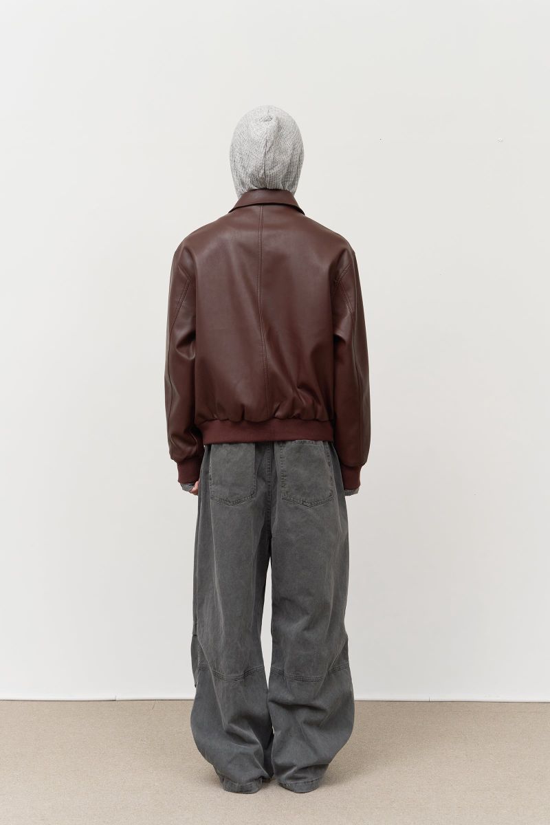 Base Leather Blouson (2color)