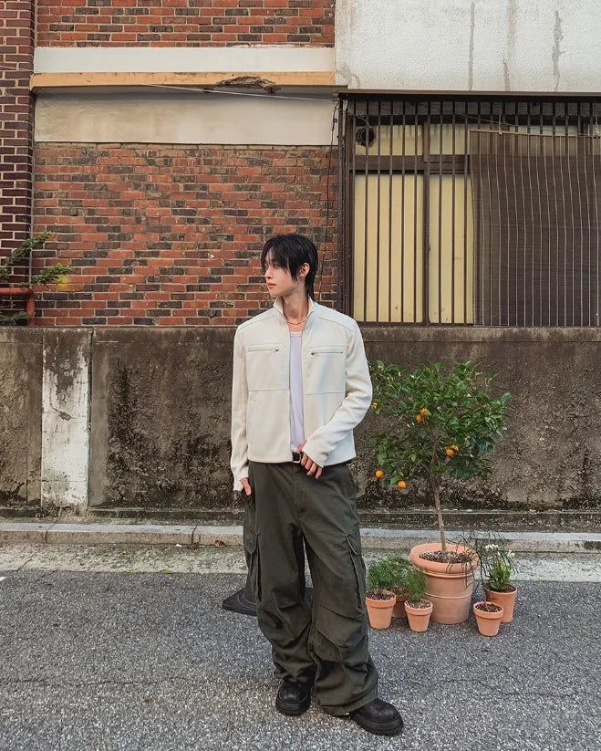 Paul Wide Cargo Cotton Pants