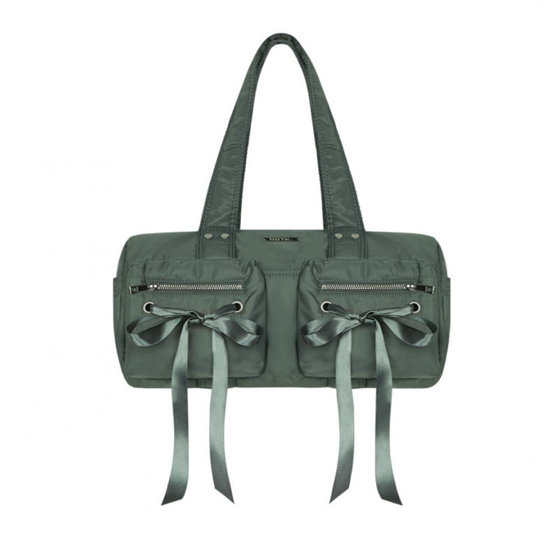 Double Ribbon Cargo Duffle Bag (KHAKI)