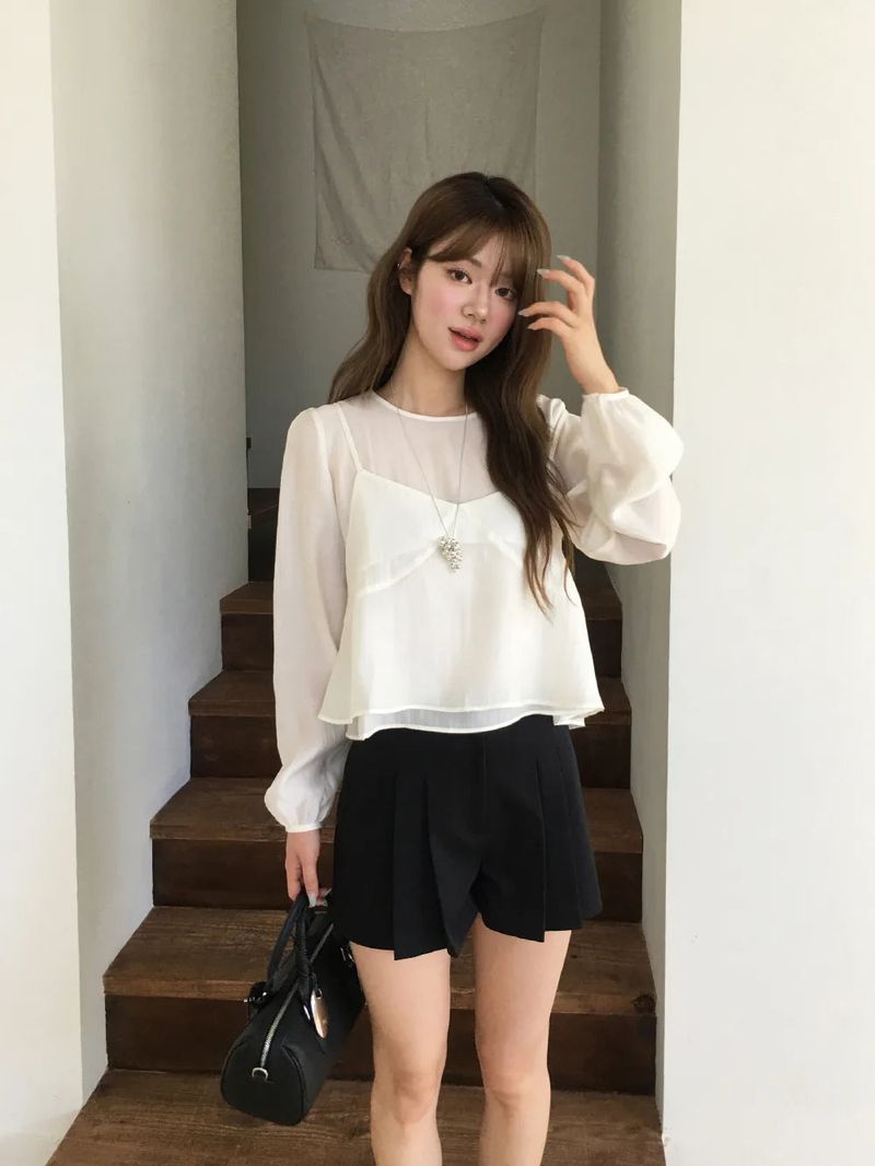 Paul bustier set blouse