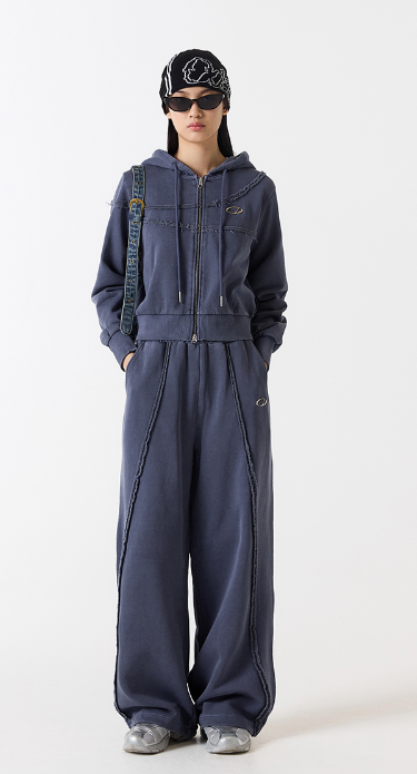 Pigment-Cut-Off-Hooded-Zip-Up - 6COLOR