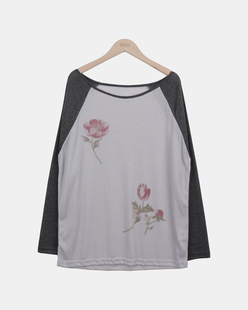 イフフローラルロングスリーブTシャツ
