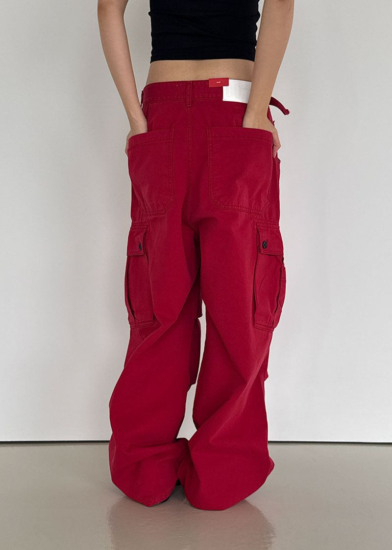 POCKET BUTTON CARGO PANTS