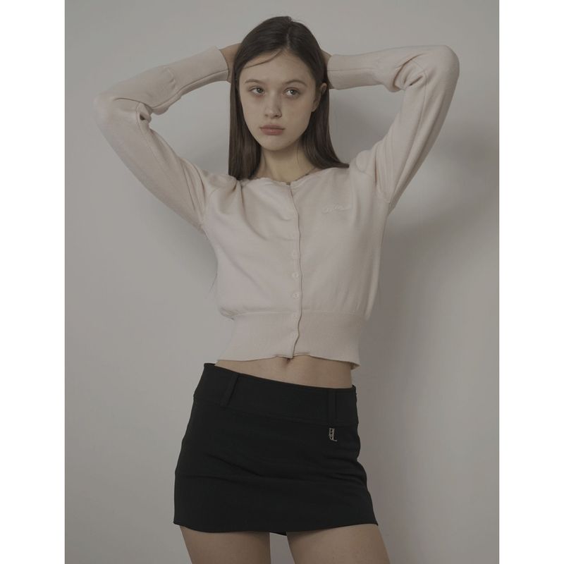 BELT MINI SKIRT-BLACK