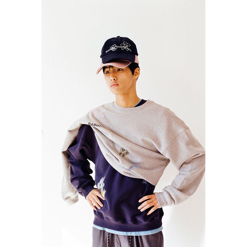 Beautiful Than Flowers Sweatshirts / Grey