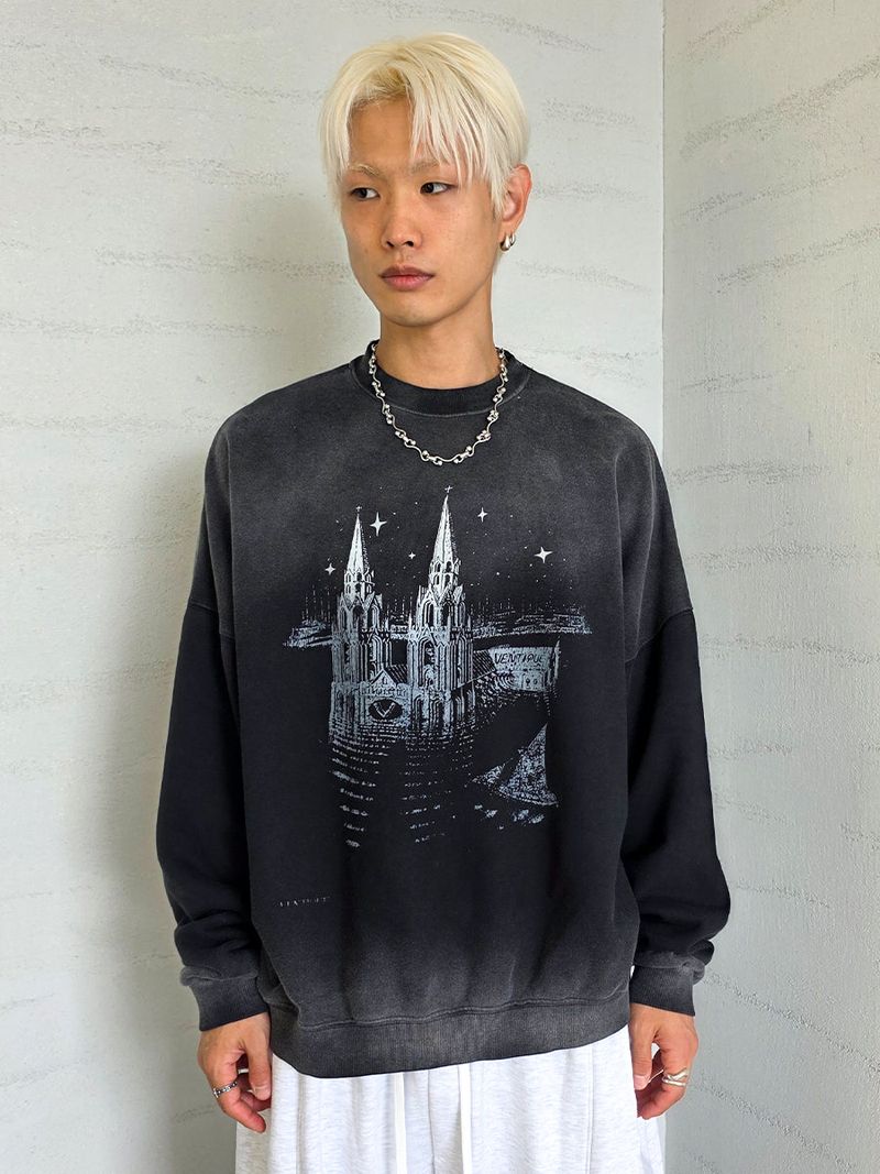 VENTIQUE Castle sweatshirt 2color