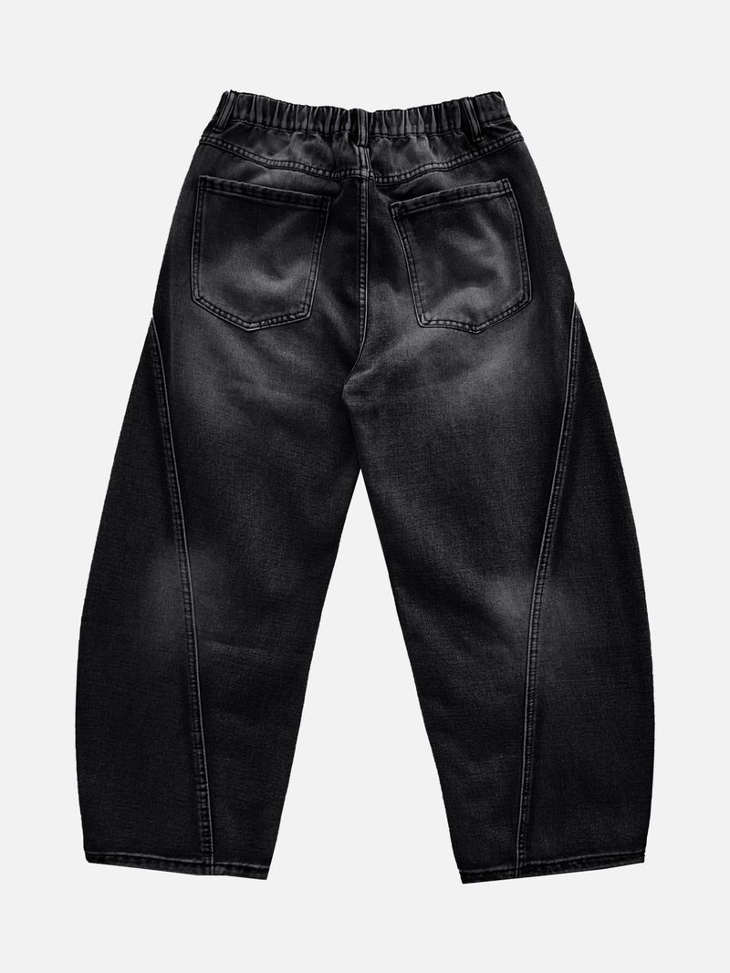 Ete Diagonal Curve Denim Pants 2C