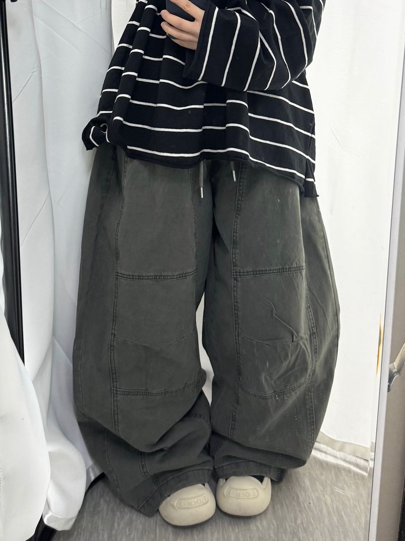 knee panel big balloon pants