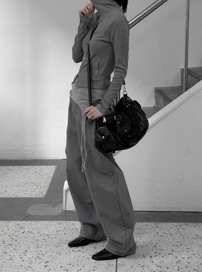 Meryl Stud Two-Way Zip-Up