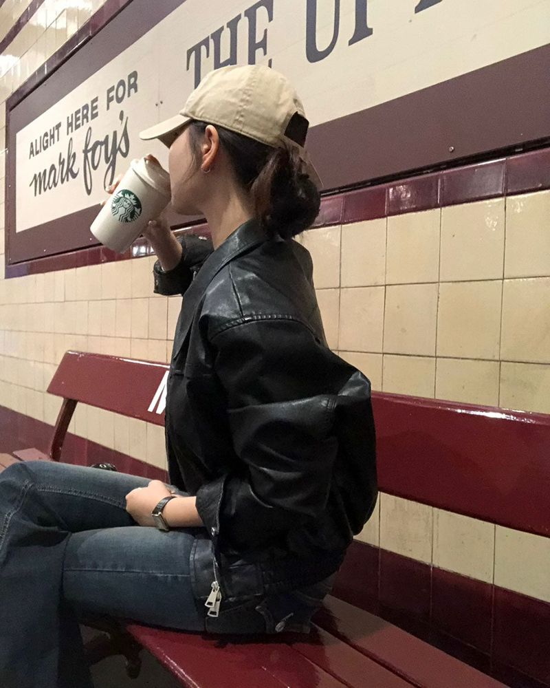 [BELLIDE MADE] Renewal ver, Moose blouson leather jacket