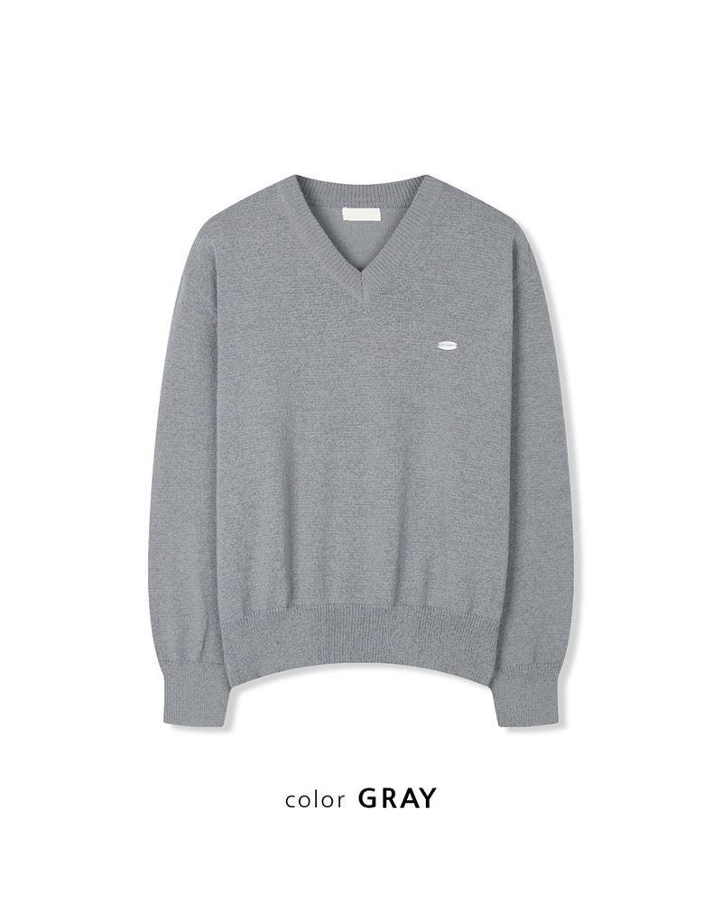 Seron V-Neck Patch Knit
