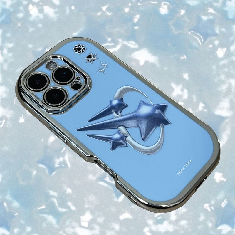 blamestudio（ブレイムスタジオ）の「スリースターブルーメタリックケース (V2)（スマホグッズ/小物）」