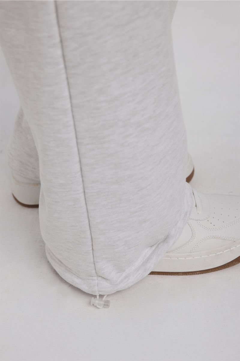 Sheer Romance Relaxed Sweatpants, Gray