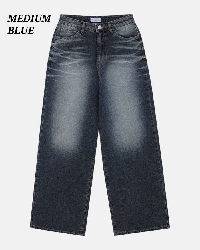 (UNISEX) Stone Domingo Wide Jeans