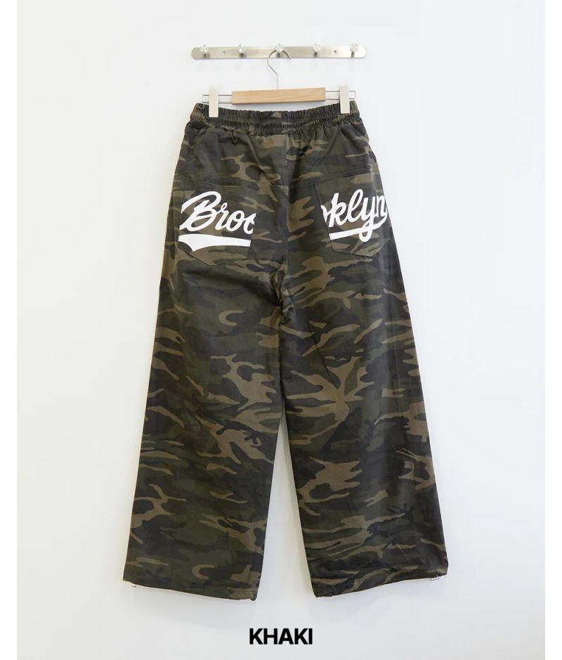 Bru Lettering Camo Pants