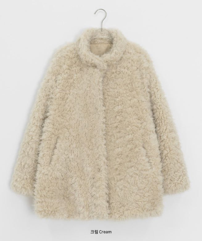 Bihin Collar Half Fur Jacket