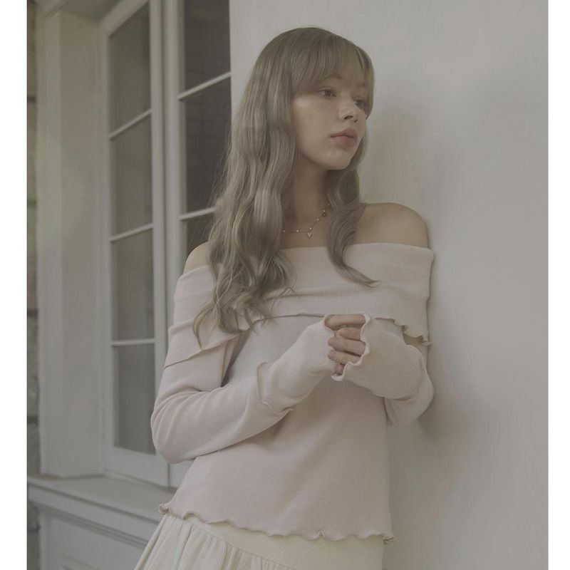 CLOUDY OFF SHOULDER-PINK