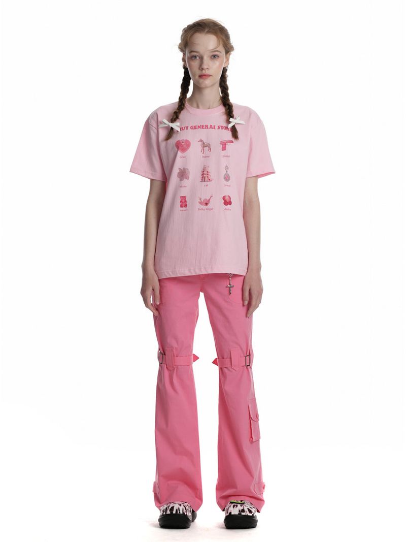 0 1 clut general store t-shirt - PINK