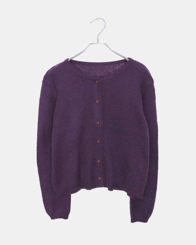 Mess Basic Round-Neck Long-Sleeve Cardigan