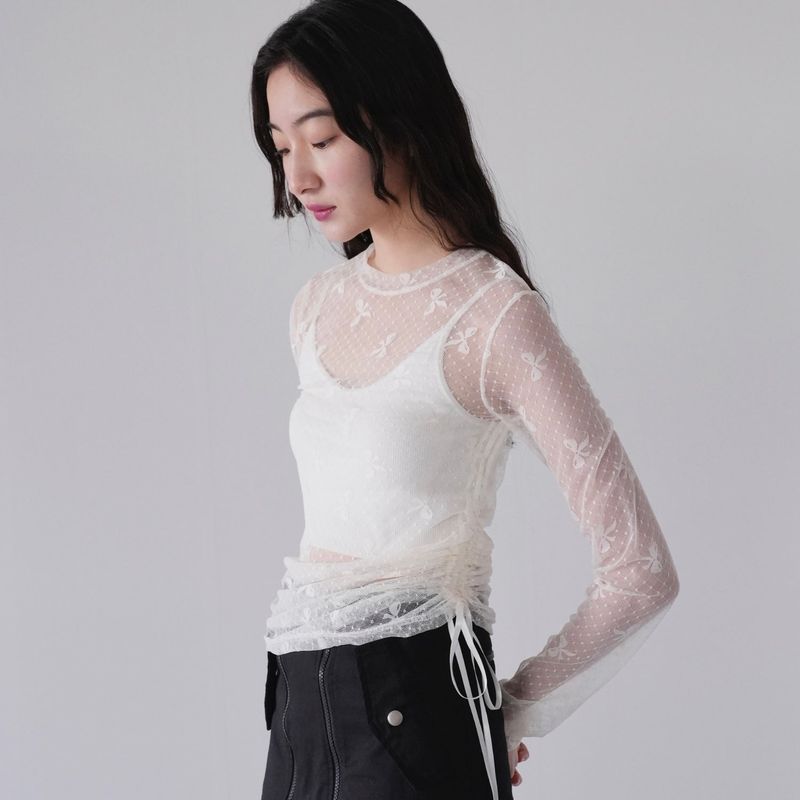 sheer ribbon tops