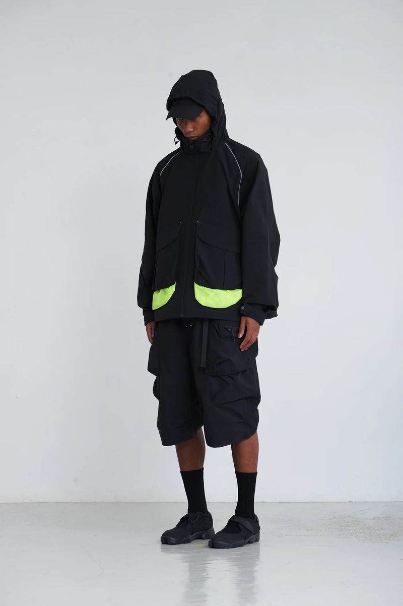 DUO 3D POCKETS PARKA - BLACK