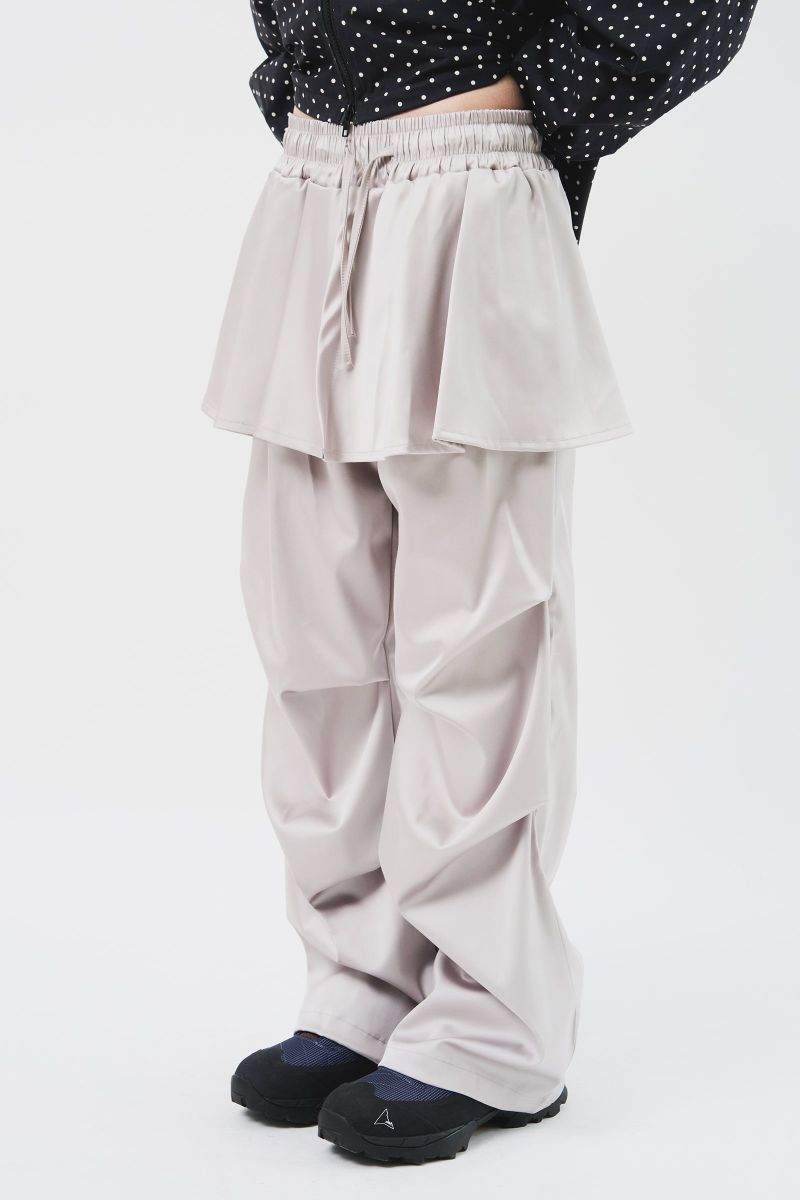 (W) Flow Satin Skirt Pants (2color)