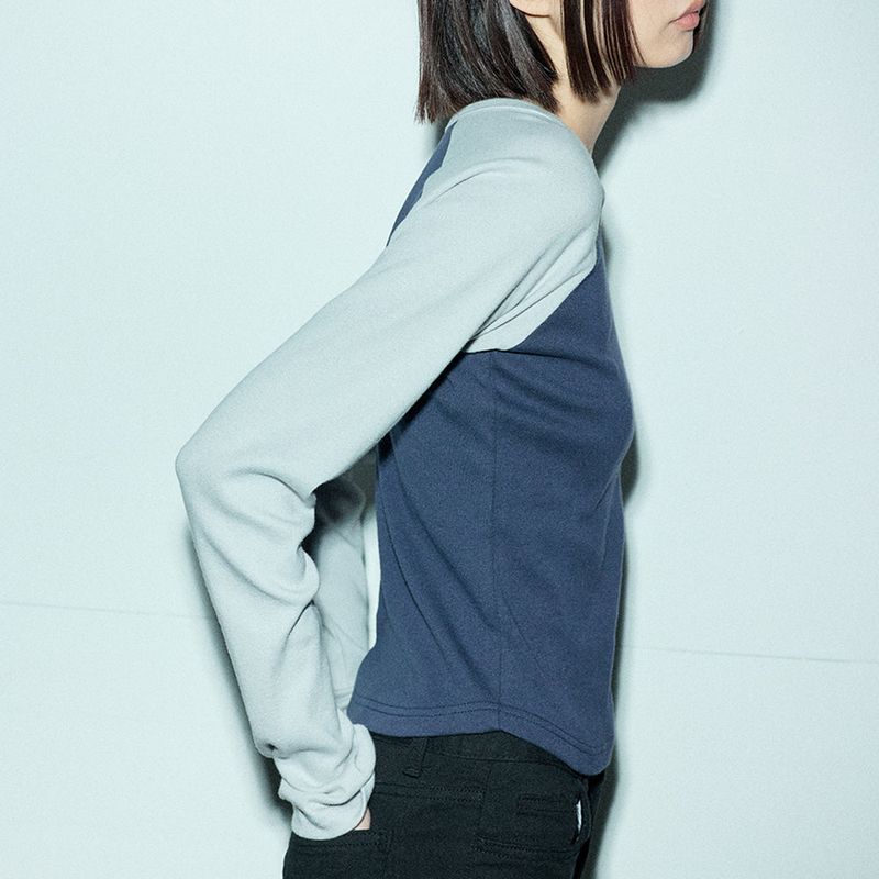 C RAGLAN LONG SLEEVE T-SHIRT_NAVY