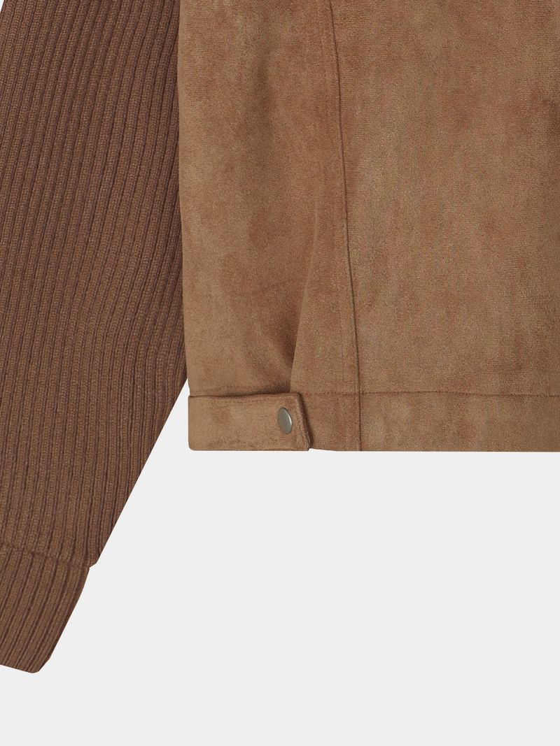 Owen knitwear suede jacket
