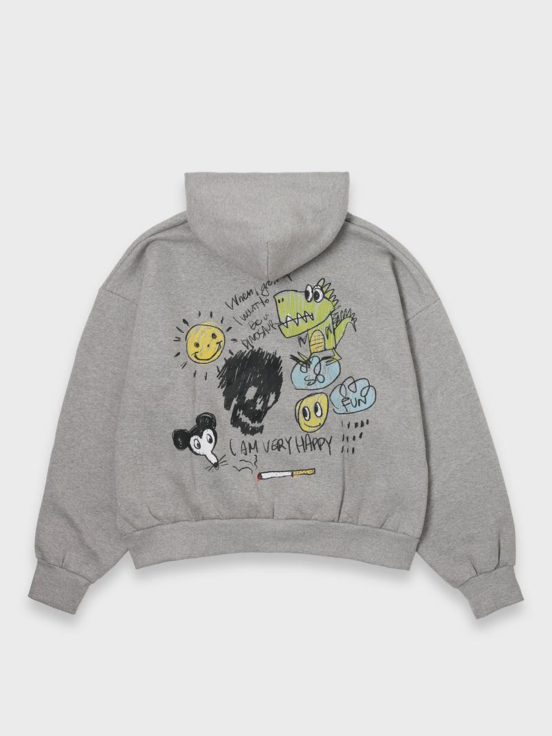 stockholm syndrome（ストックホルムシンドローム）の「DINOSAUR ZIP HOODIE - GREY（Tops）」