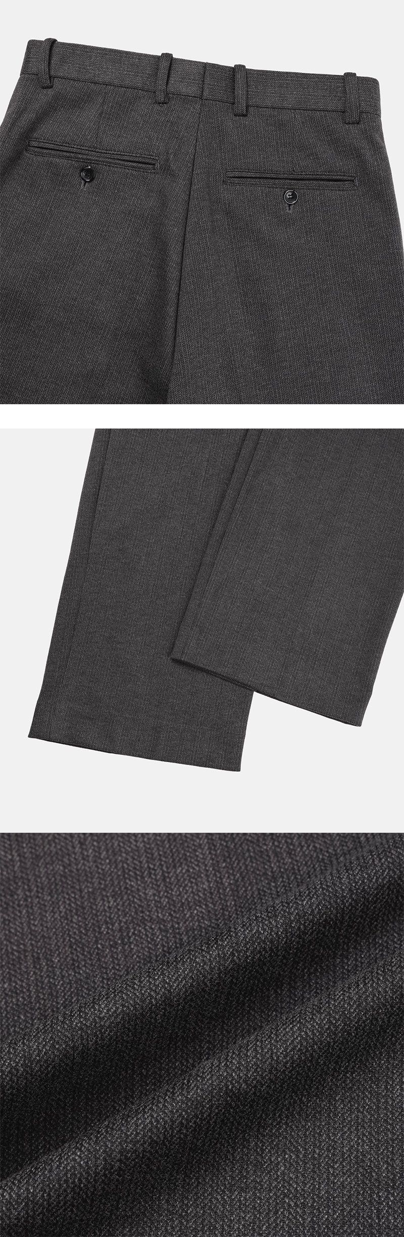 [F/W] Herringbone wide slacks(3color)