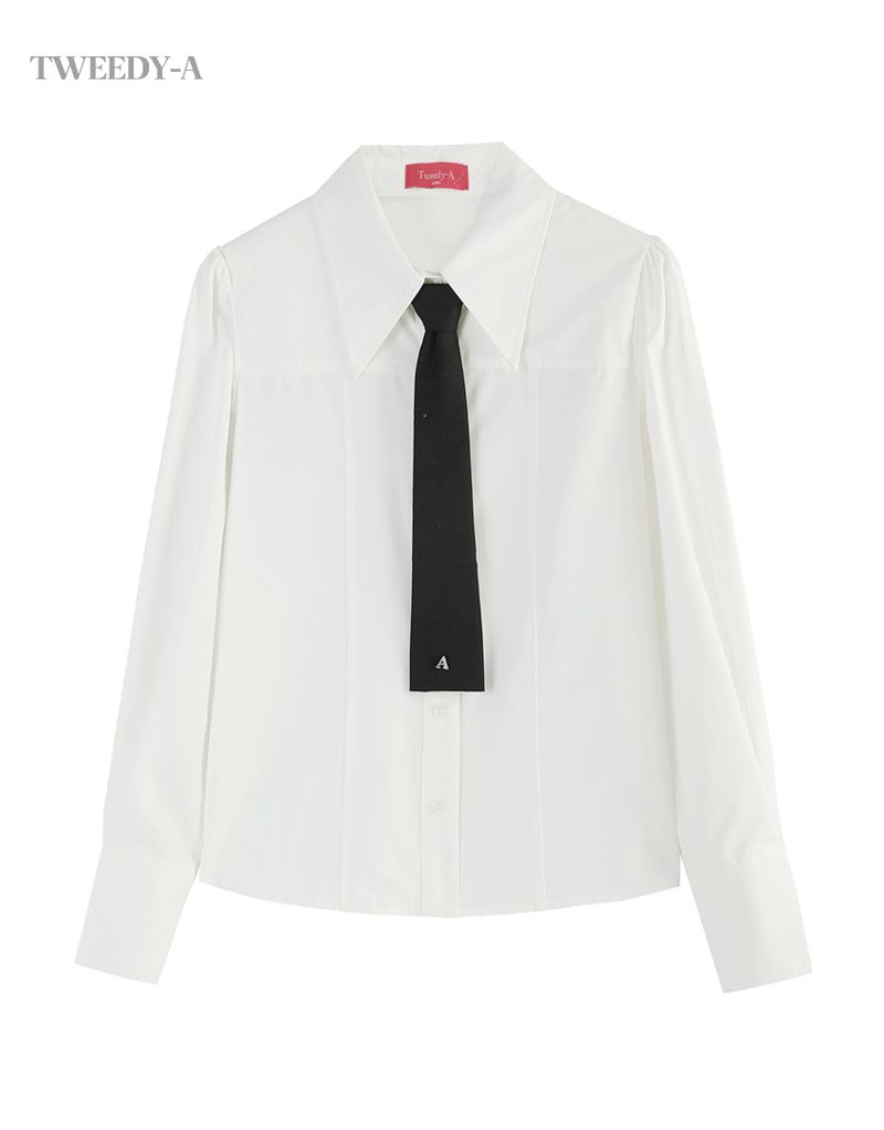 Basic Oxford Tie Shirt WHITE