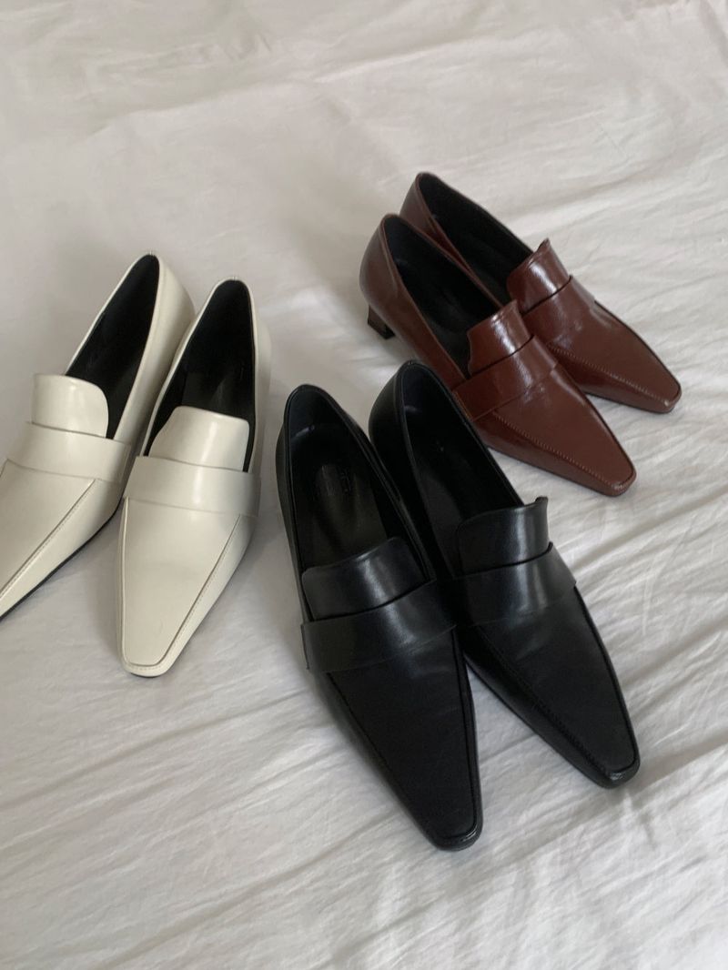 Kitten Slim Line Stiletto Mid Flat Loafers