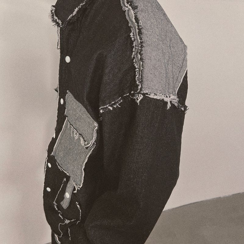 grunge denim shirt_black