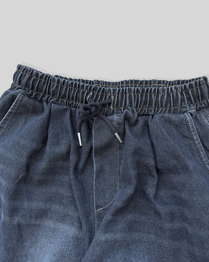 Lace Buckle Wide Cargo Denim